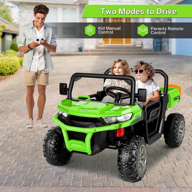 Himimi Delia Himimi 24 Voltage  Ride On Dump Truck, 2 Seater Kids UTV with Electric Dump Bed, Remote Control