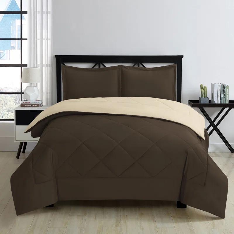 Swift Home 1800 Series Reversible Down-Alternative Comforter Set