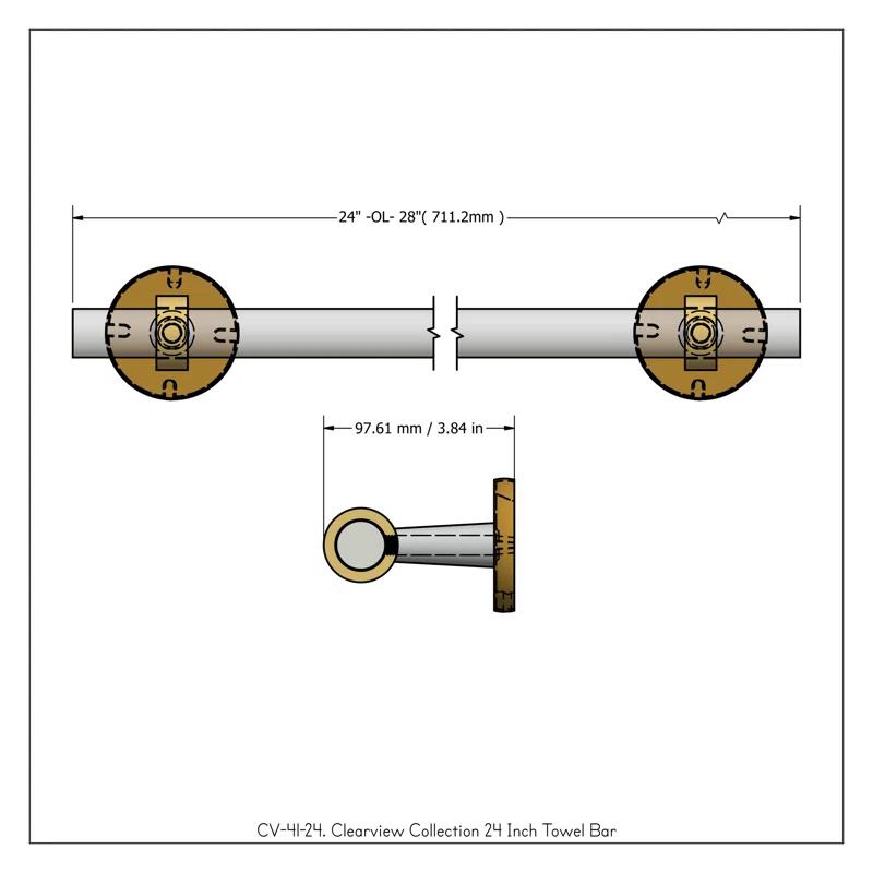 1 Wall Towel Bar