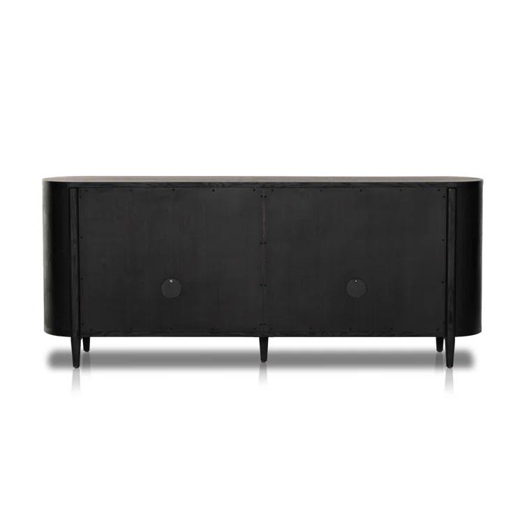 Tolle 82'' Drifted Oak and Glass Sideboard