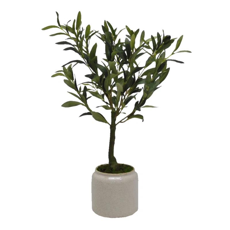 Elements Elements 21.5 in. Artificial Olive Tree Plant in Pot