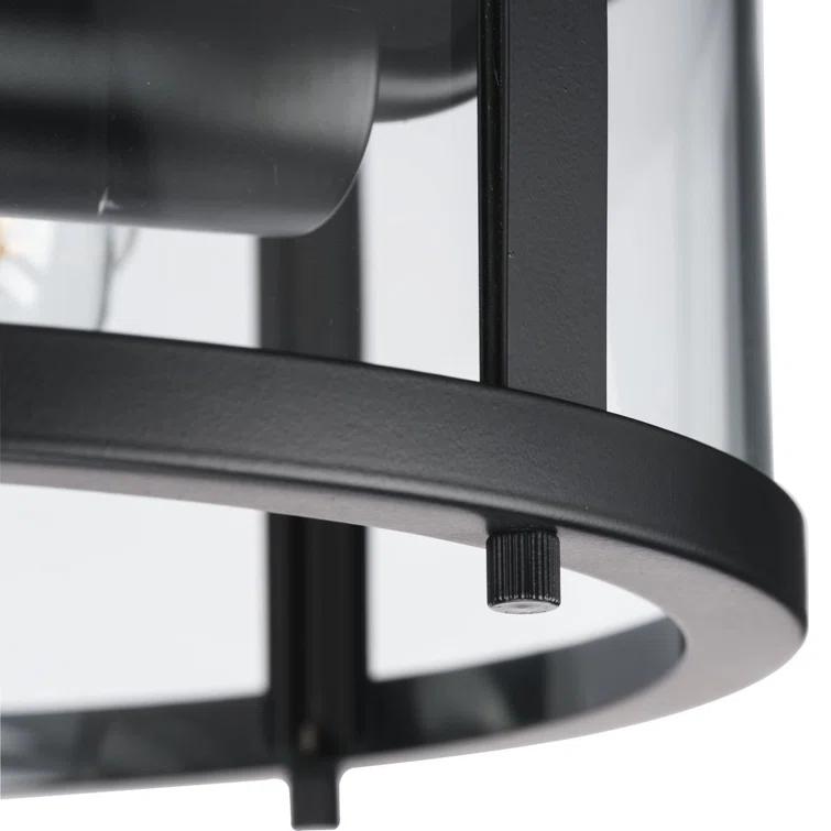 Progress Lighting Gunther Matte Black 2 - Bulb Outdoor Flush Mount Light