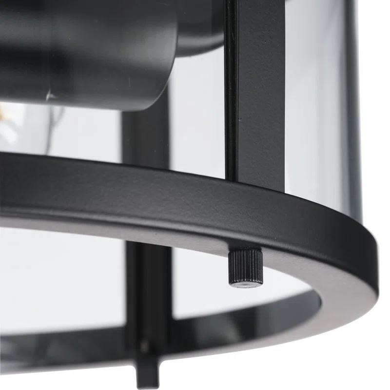 Progress Lighting Gunther Matte Black 2 - Bulb Outdoor Flush Mount Light