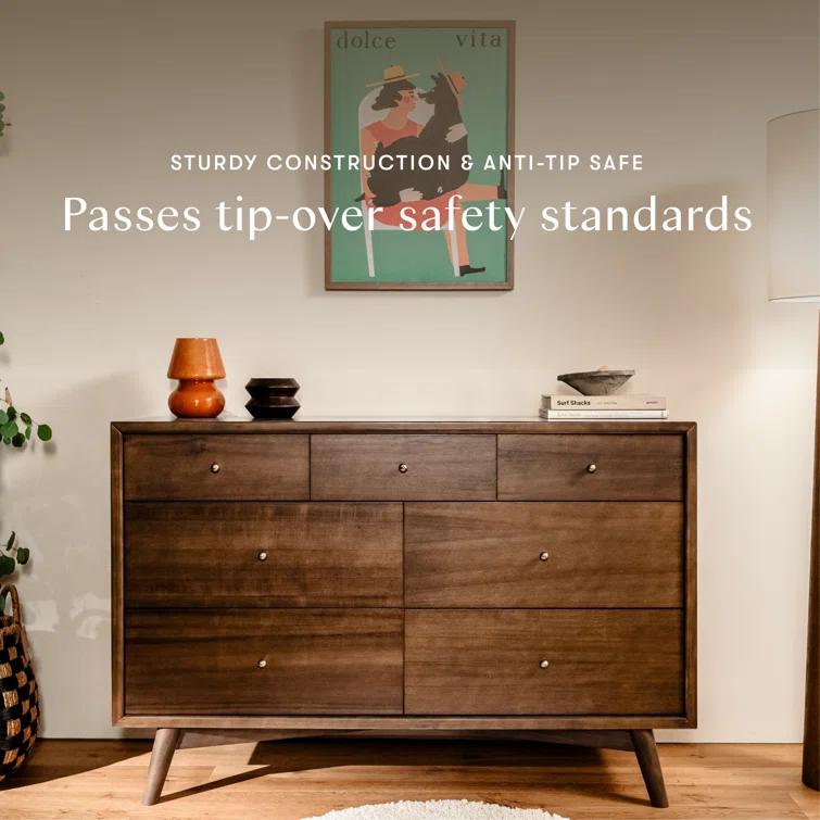 Palma 7 Drawer 53" W Double Dresser