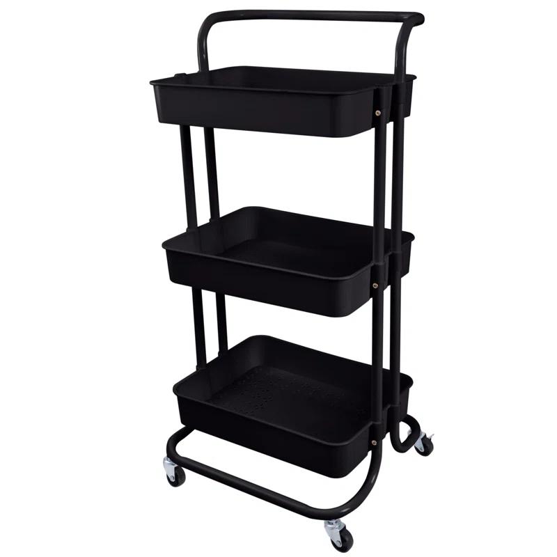 Organize It All 3 Tier Rolling Basket Cart
