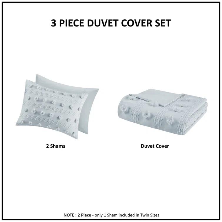 Intelligent Design Lucy Clip Jacquard Duvet Cover Set