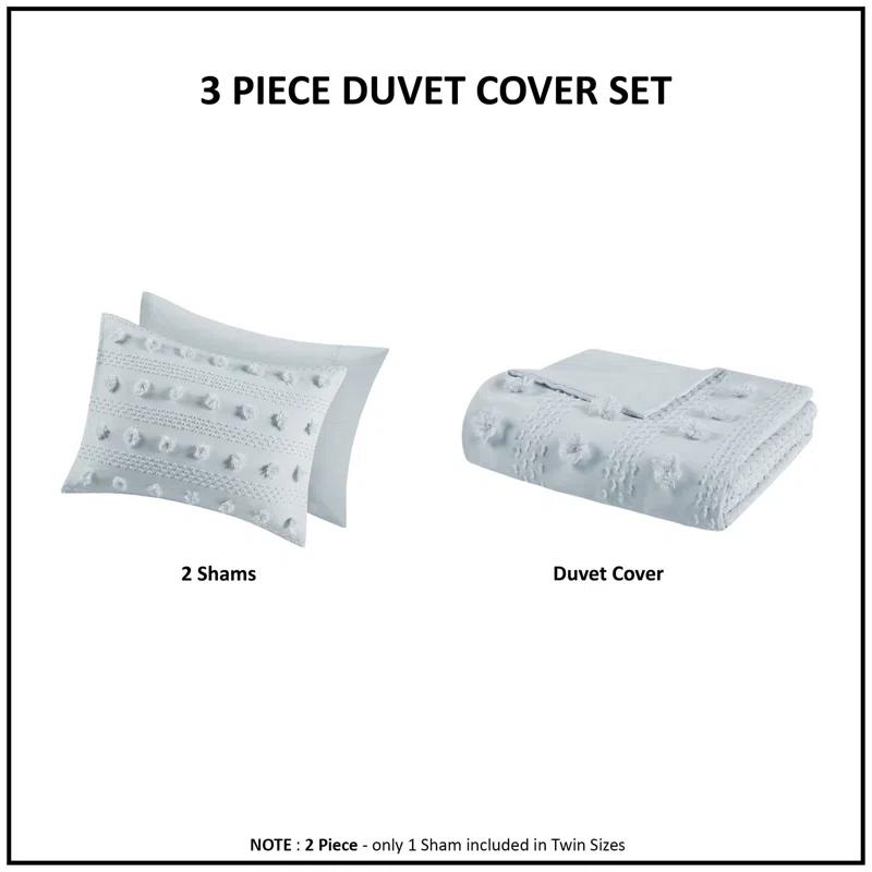 Intelligent Design Lucy Clip Jacquard Duvet Cover Set