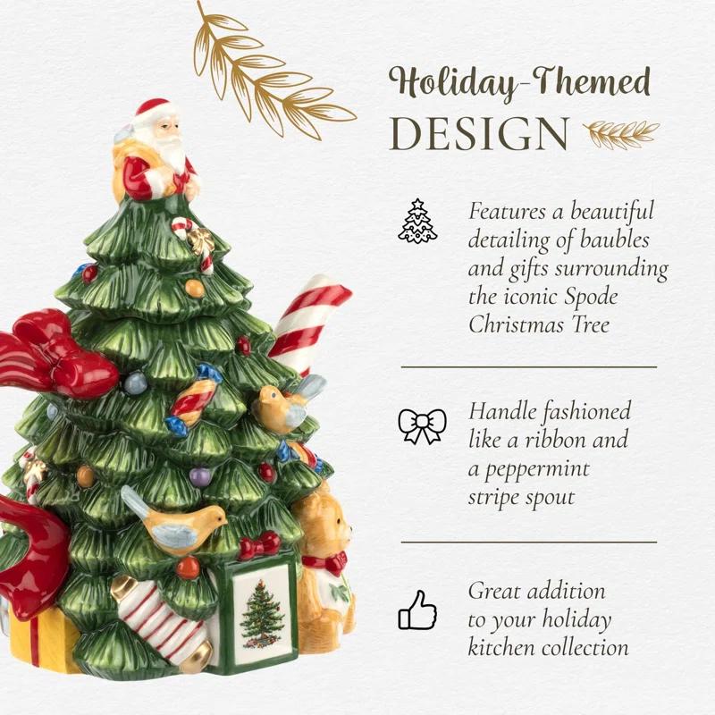 Spode Spode Christmas Tree Tree Teapot  7.75"