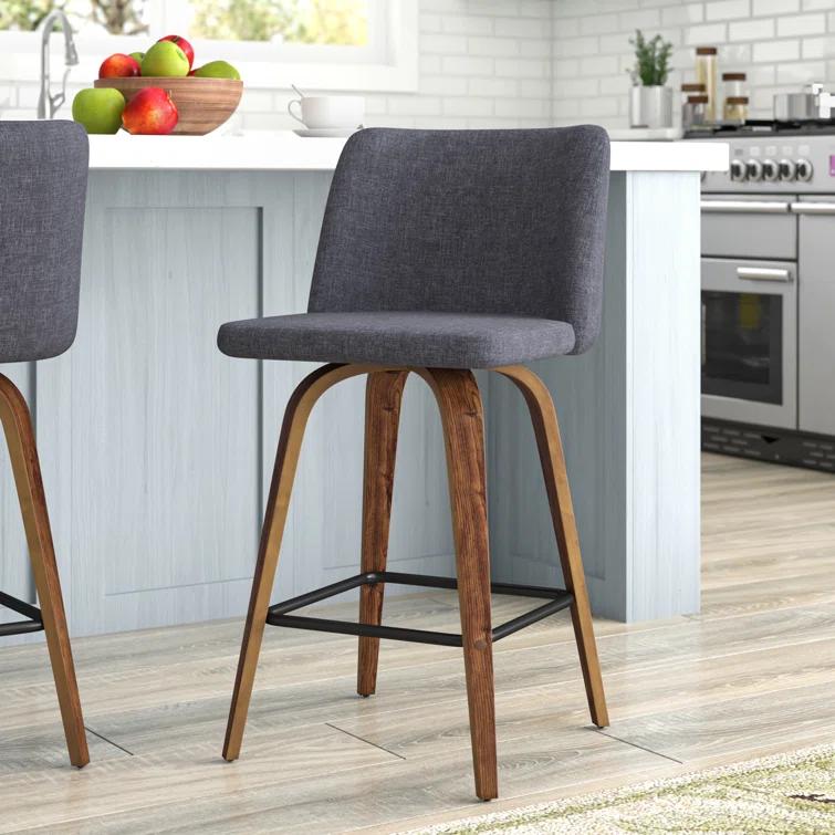 George Oliver Lakyia Upholstered Counter Stool (Set of 2)