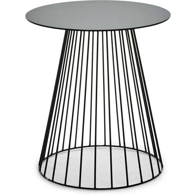 Adore Decor Adore Decor Element Modern Industrial Design Round Side Table