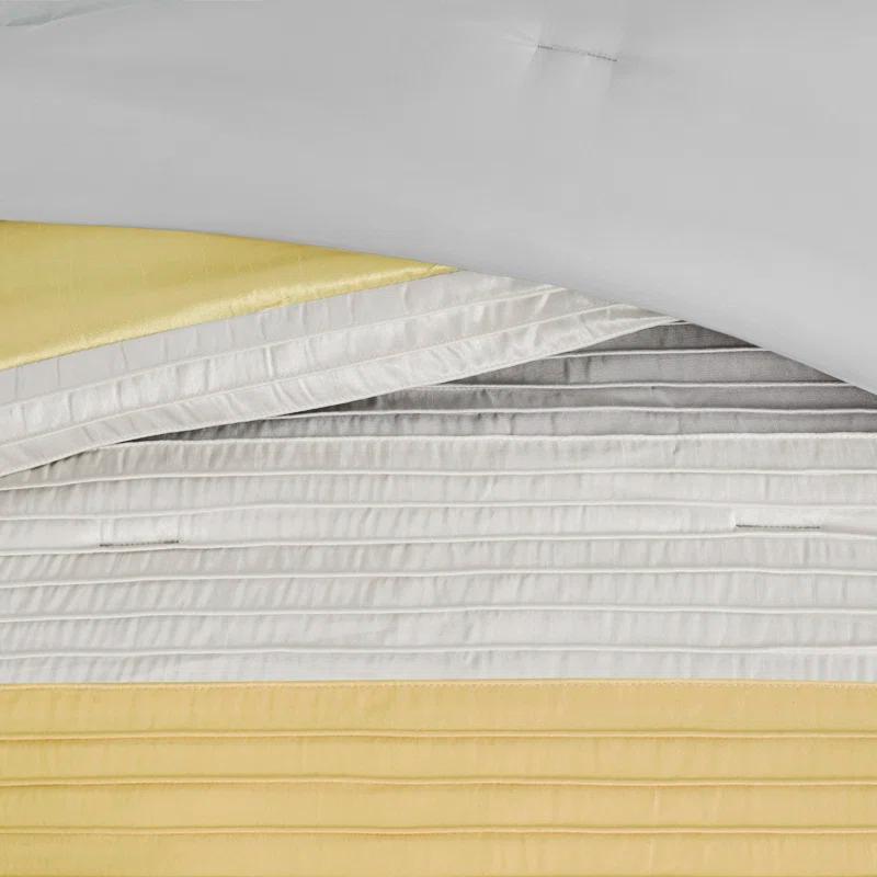 Madison Park Amherst 7 Piece Striped and Pleated Comforter Set