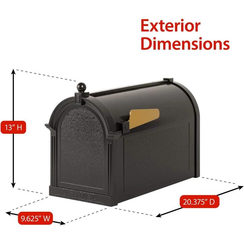 ATC CABINETS Deluxe Mailbox Package, Black