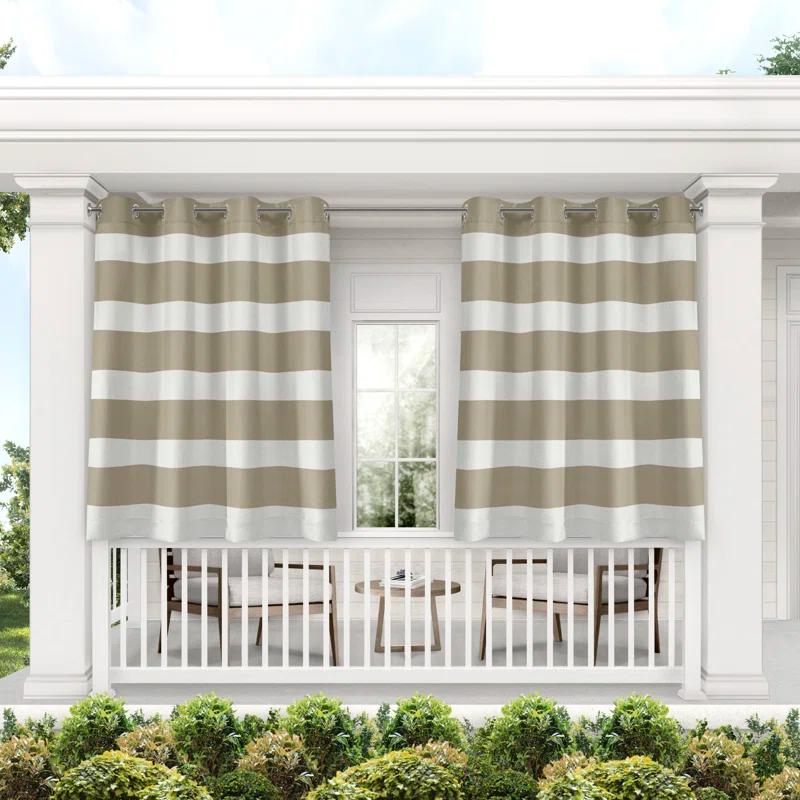 Longshore Tides Agim Polyester Semi Sheer Curtain Pair (Set of 2)