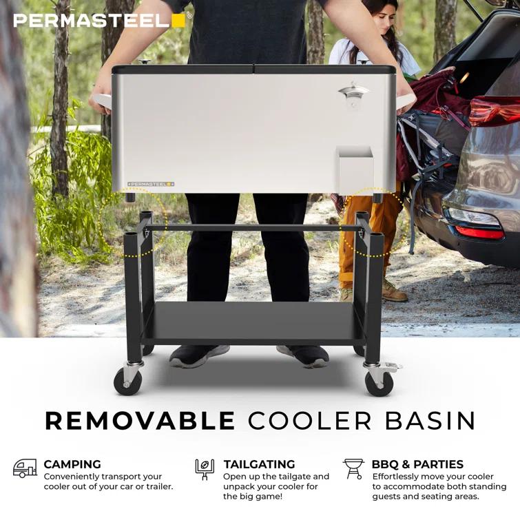 Permasteel 80-Qt Outdoor Patio Cooler with Removable Basin