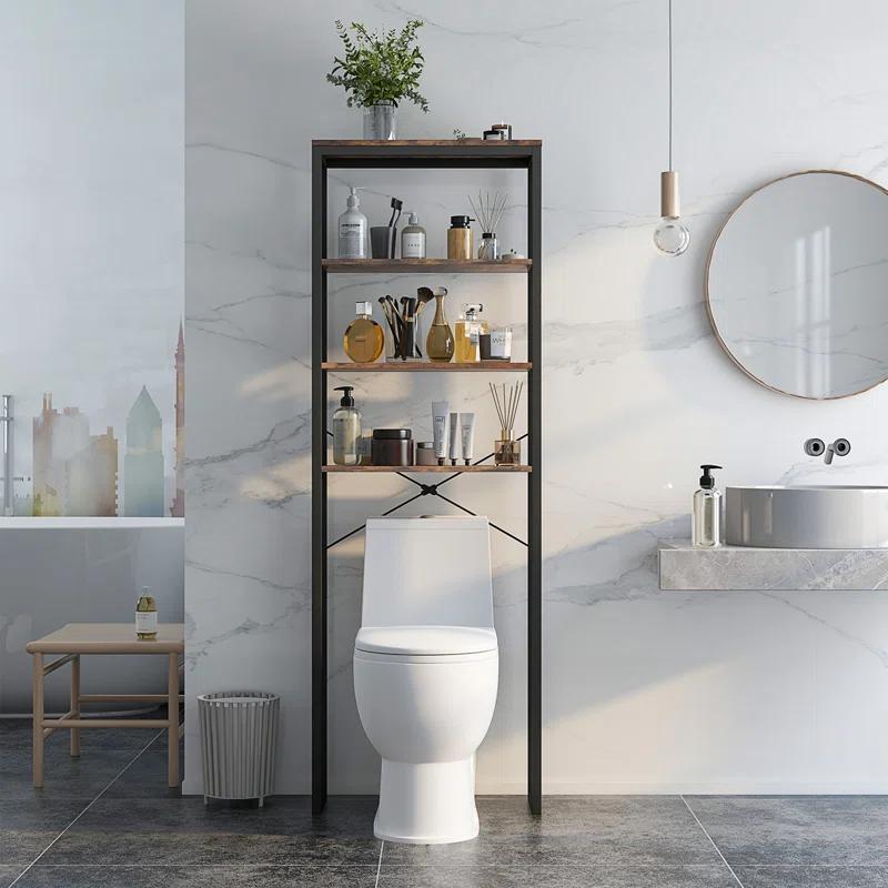 17 Stories Gafita Steel Freestanding Over The Toilet Storage