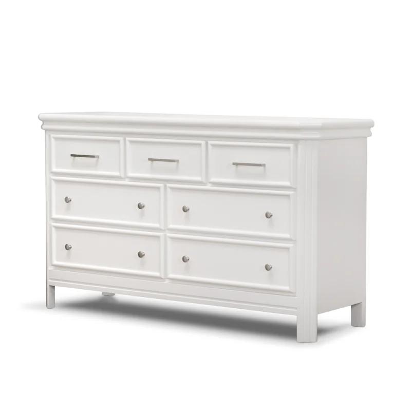 White Double Nursery Dresser with Soft Close Drawer