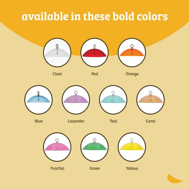 Birds Choice Birds Choice 10" Color Pop Collection Protective Dome Cover for Hanging Bird Feeders