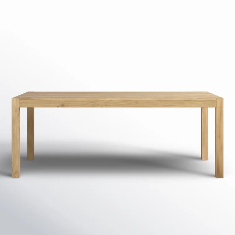 Black Wash Solid Wood Rectangular Dining Table for Eight