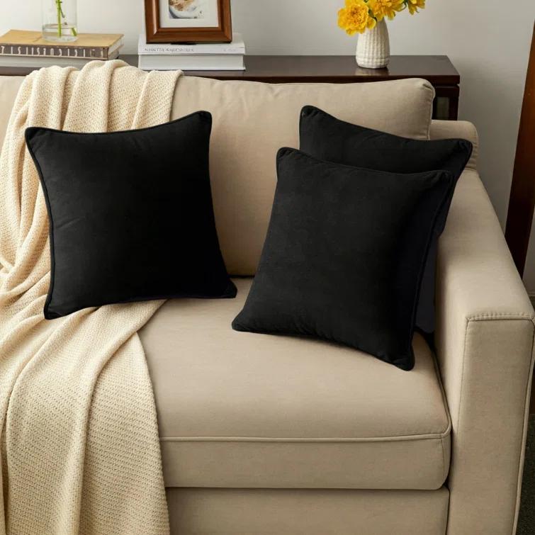 A1 Home Collections LLC A1HC Luxurious Fine Soft Velvet Throw Pillow Cover (Set of 2)
