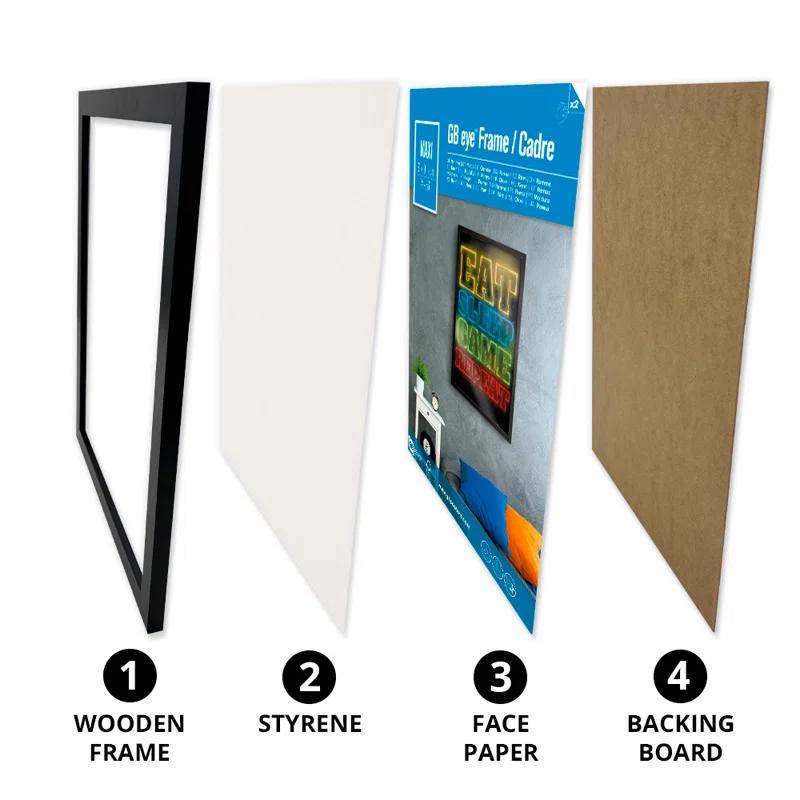 Gb Eye 20.5" X 15" Frame Set Of 2, Fsc Oak Wooden Poster Frame