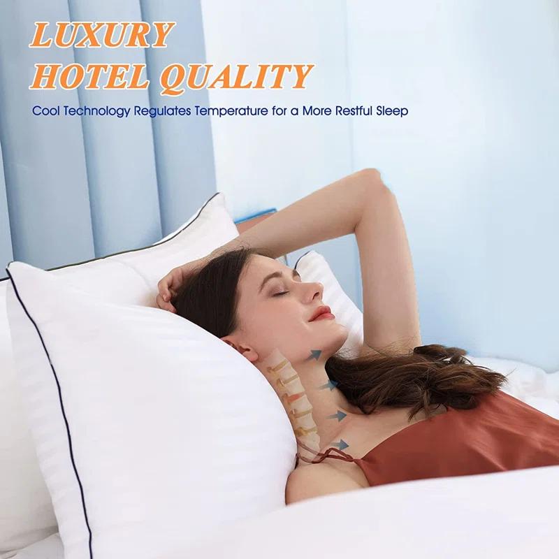 Arsuite Luxury Hotel Collection Bed Pillows (Set of 2)- Standard Soft Size