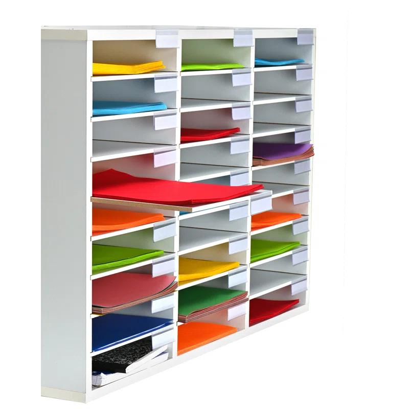 AdirOffice Manufactured Wood Compartment Mailroom Organizer