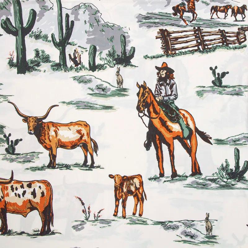 Paseo Road by HiEnd Accents Ranch Life Duffle Bag Animal Print Cotton Western Rustic Duvet Cover Set