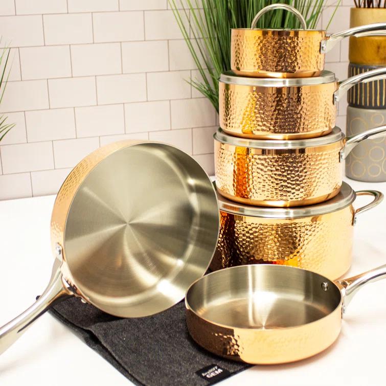 BergHOFF BergHOFF Vintage 10 Piece Hammered Copper Cookware Set