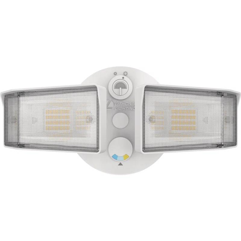Lithonia Lighting 2 - Head Hardwired Dusk to Dawn Outdoor Security Flood Light