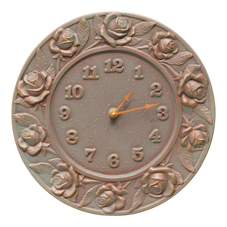 Whitehall Products Rose Wall Clock