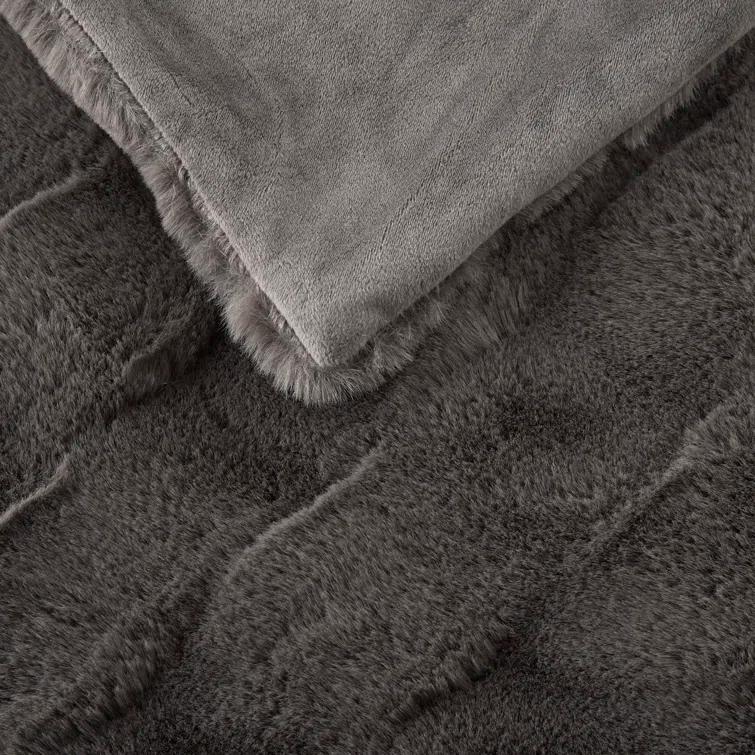 Madison Park Vivienne Faux Fur Throw