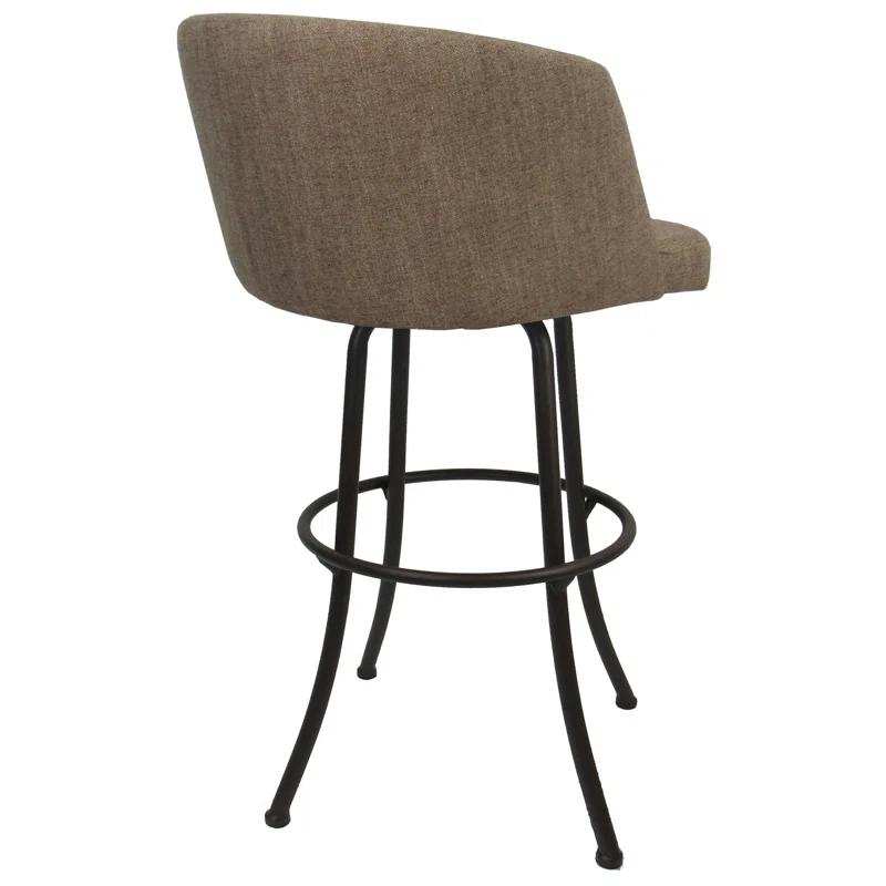 Winston Porter Ivette Swivel Upholstered Counter Stool
