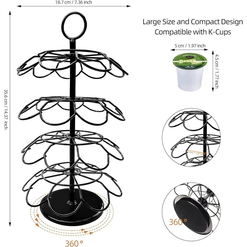 Anadea Carousel Holder and Organizer for 36 Pods - Spins 360 Degrees, Detachable