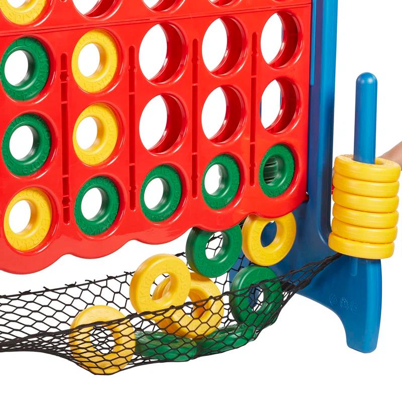ECR4Kids ECR4Kids Jumbo 4-To-Score with Mesh Net and Carry Bag, Giant Game, Assorted