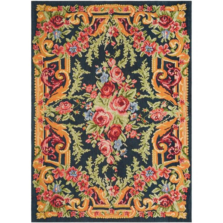 Astoria Grand Abington Classic Vintage Performance Floral Rug