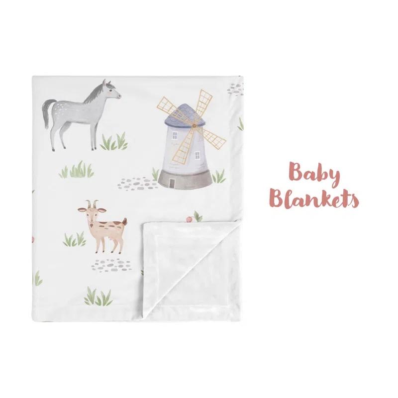 Farm Animals 5 Piece Toddler Bedding Set (Set of 5)