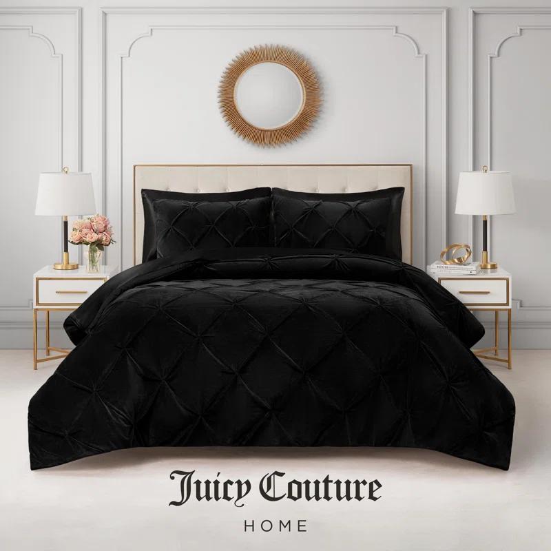 Juicy Couture Kiss Pleat Plush Micromink Comforter Sets & Reviews | Wayfair
