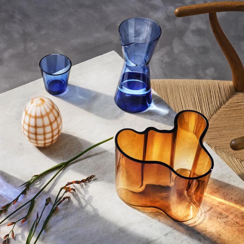 Copper Glass Table Vase with Unique Design
