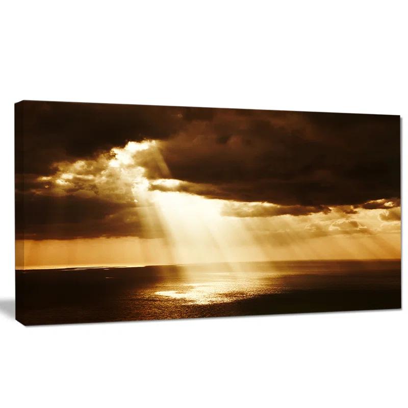 Design Art " Dramatic Sunset With Sunrays "