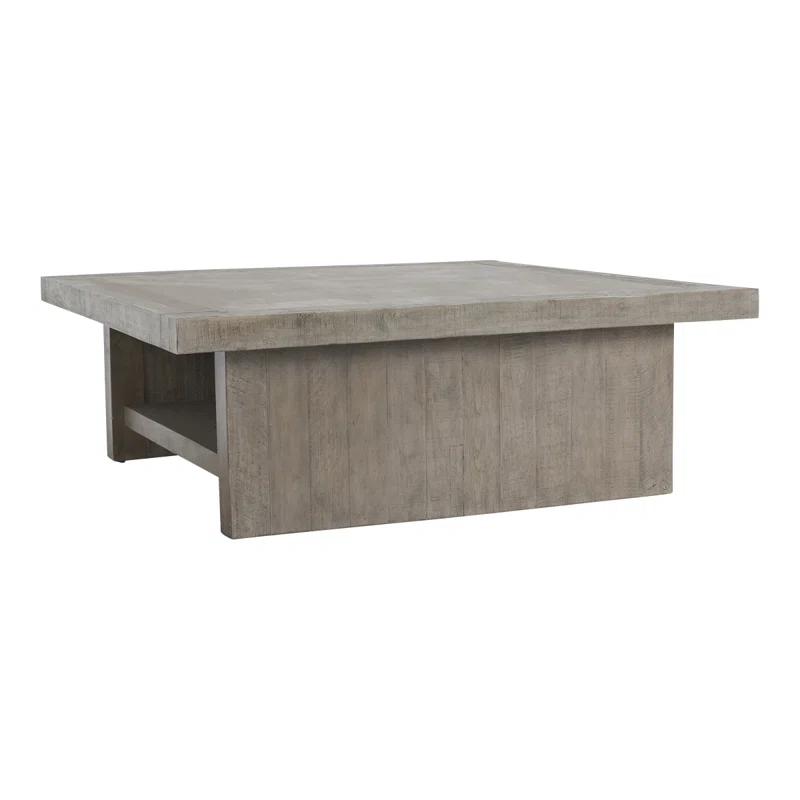 Edin Rectangular Reclaimed Wood Coffee Table with Shelf (50")