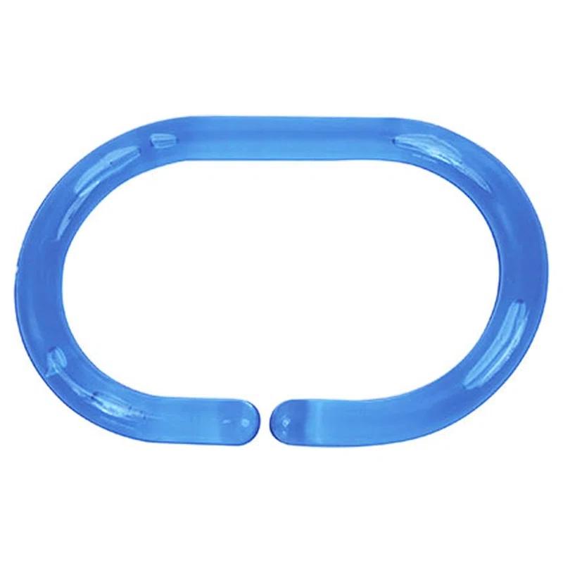 Evideco Solid Plastic Shower Curtain Hooks Rings (Set of 12)