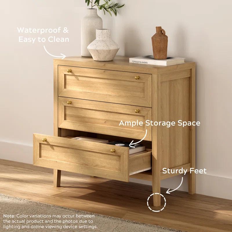 Bay Isle Home™ 3 Drawer Dresser,Wide Chest Of Drawers (Set of 2)