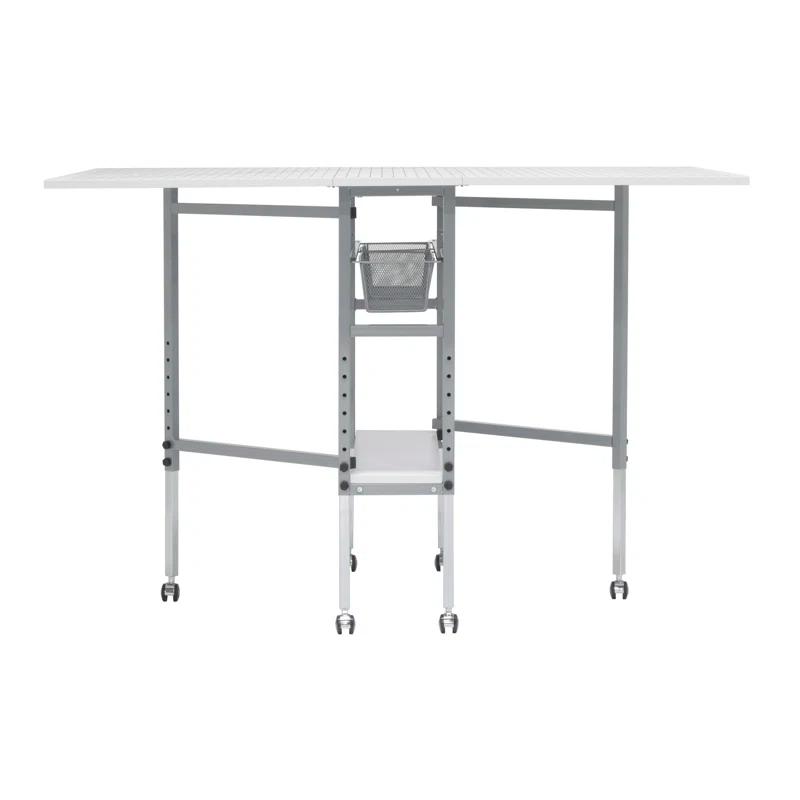 58.5'' x 36.75'' Foldable Sewing Table with Wheels