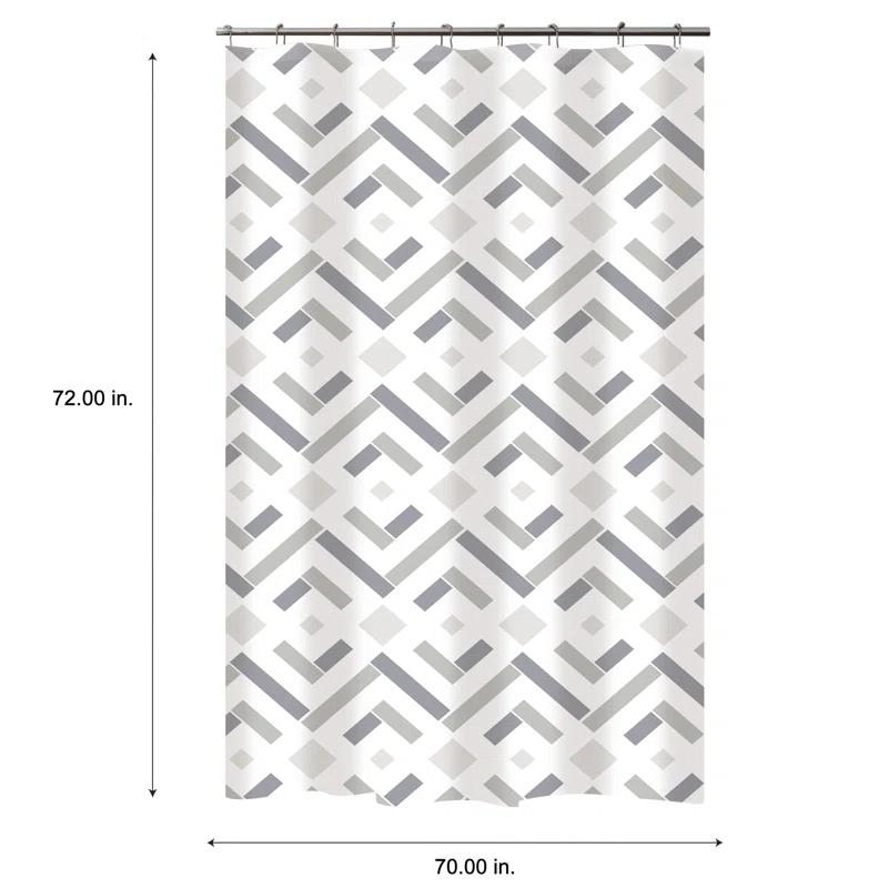 Bath Bliss Geometric Shower Curtain