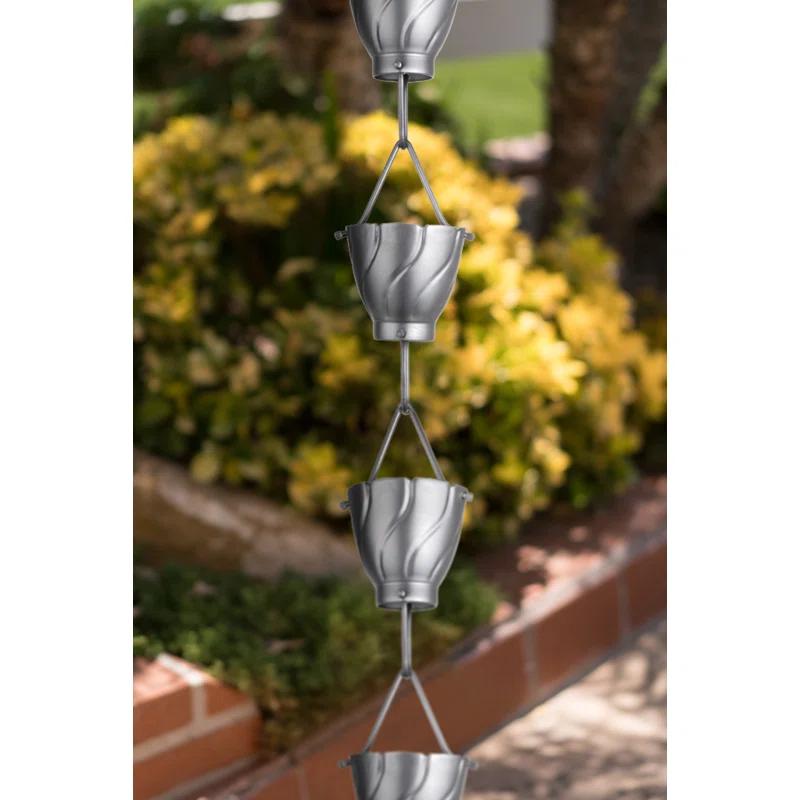 Monarch Rain Chains Aluminum Akira Rain Chain Replacement Downspout for Gutters