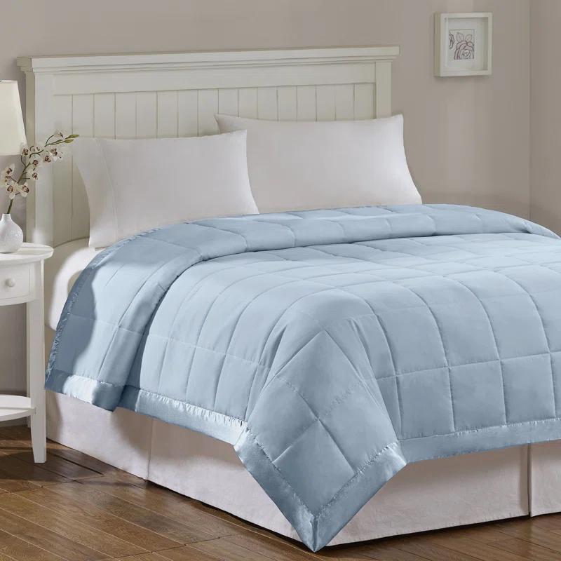 Madison Park Lightweight Down Alternative Blanket with Satin Trim