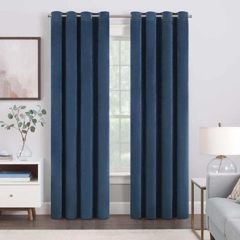 Polyester Room Darkening Curtain Pair