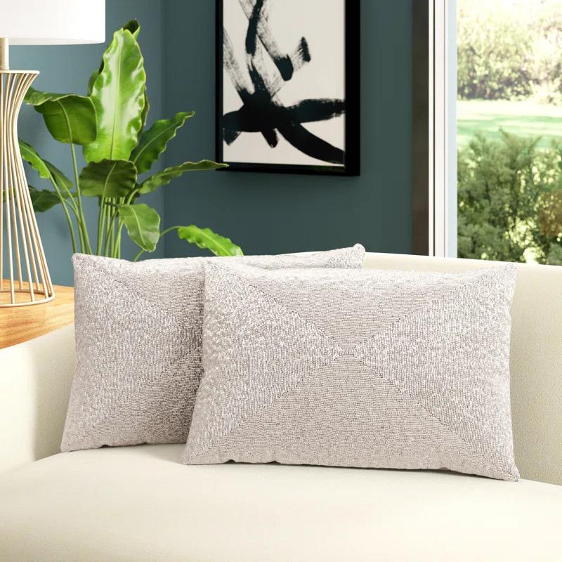 Safavieh Appliqued Feather Throw Pillow (Set of 2)
