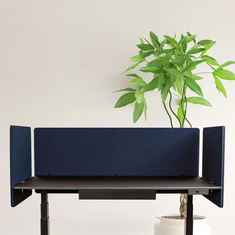 Stand Up Desk Store Fabric 3 Panel Desk Partition