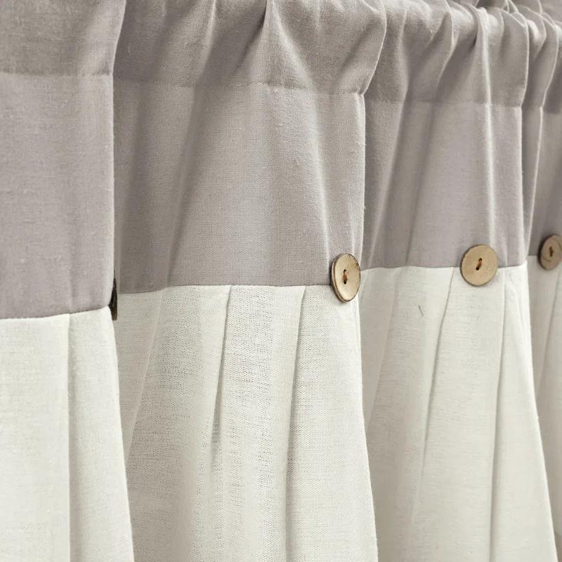 Striped Cotton Blend 52'' W Window Valance in